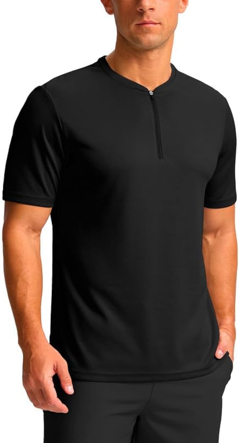 men Workout Shirts Short Sleeve Quick Dry T-Shirt Moisture Wicking Athletic Gym Running Shirts for Men