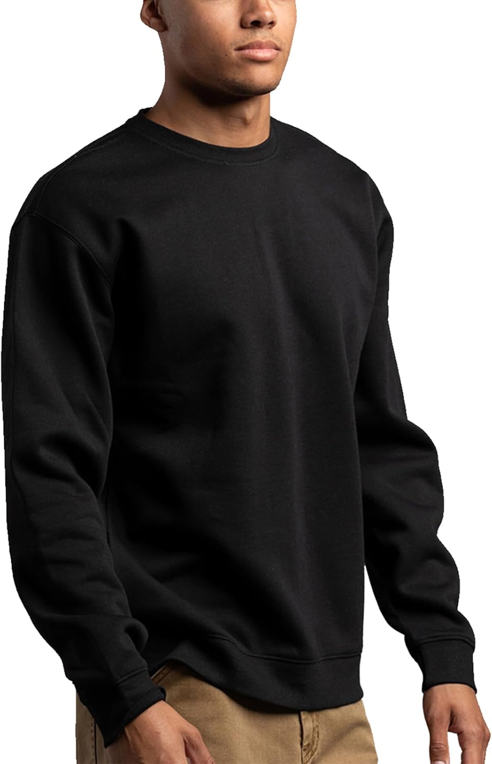 Men's Crewneck Sweatshirt Plain Sweatshirts Athletic Workout Sweat Shirts Soft Long Sleeve Pullover Shirt