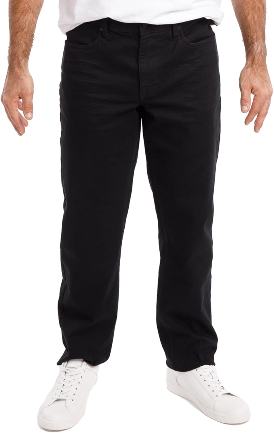 men Jeans Athletic Fit - Roomier Fit in Waist, Hip, and Thighs - Flexible Stretch Denim - Straight Leg Jeans