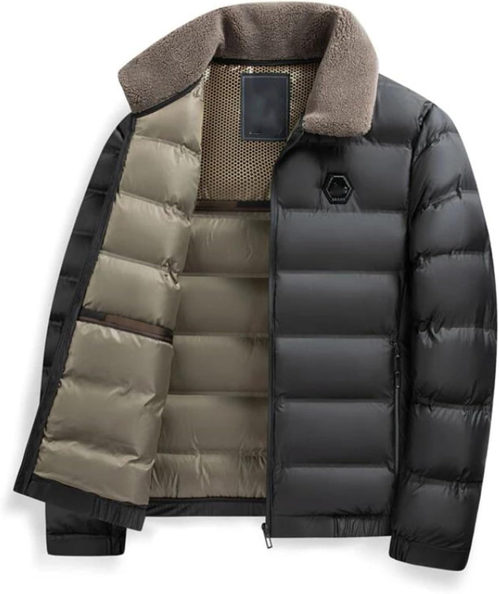 Men Thickened Cotton Padded Jacket Winter Warmth Versatile Jacket, Men Windproof Cotton Coat.