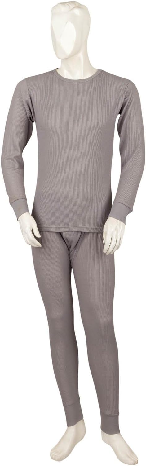 Thermal Underwear Set for Men - Cotton Blend - Waffle Knit for Extra Heat