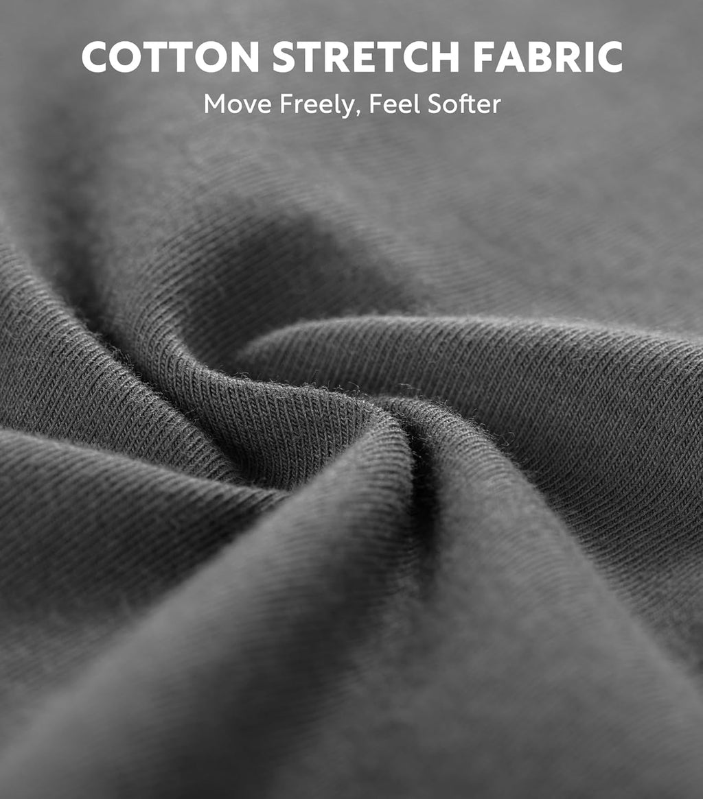 Mens Pajamas Set - Soft Pj Sets for Men Long Sleeve Pajamas Men Cotton Mens Pjs Sets Loungewear with Pockets