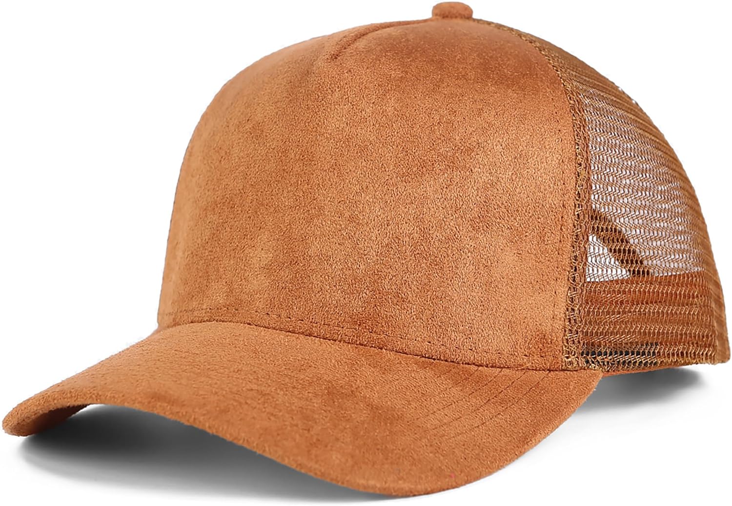 Suede Mesh Back Baseball Cap for Men Women Trendy 6-Panel Baseball Hats Sports Hat Sun Hat for Outdoor