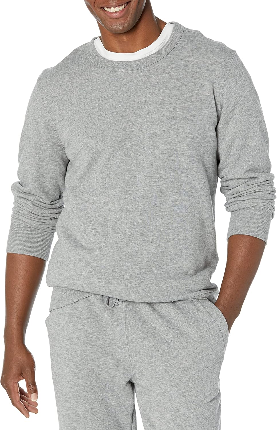Men's Crewneck Sweatshirt, Lightweight Long-Sleeve French Terry (Available in Big & Tall)