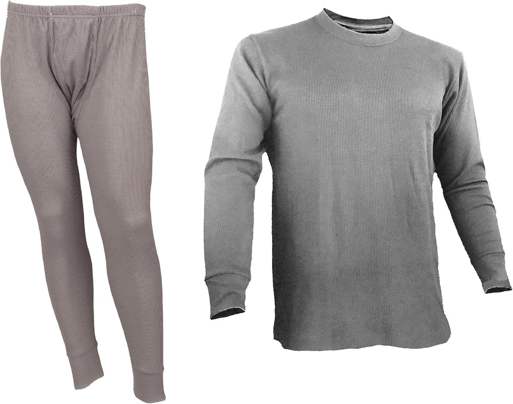 Thermal Underwear Set for Men - Cotton Blend - Waffle Knit for Extra Heat